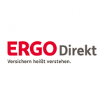 Logo der ERGO Direkt Versicherung auf weißem Grund