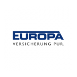 Logo der EUROPA Versicherungen mit dem Claim „Versicherung pur” auf weißem Grund