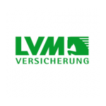 Logo der LVM Versicherung auf weißem Grund