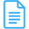 Blaues Icon eines Dokuments