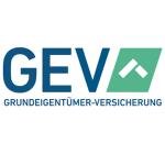 Logo der GEV Grundeigentümer-Versicherung auf weißem Grund